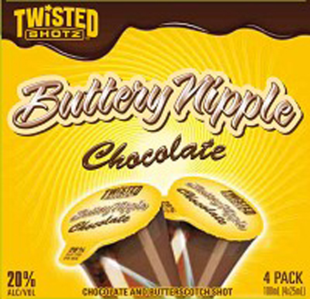 Twisted Shotz Buttery Nipple Chocalate 4 Pack