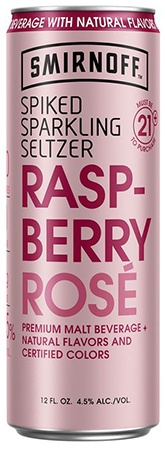 Smirnoff Hard Seltzer Raspberry Rose 6 PK Cans