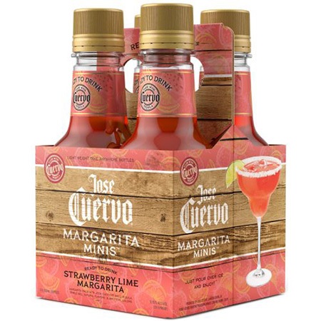 Jose Cuervo Margarita Strawberry Lime 4 PK Bottles