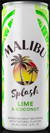 Malibu Splash Lime Coconut 4 PK Cans